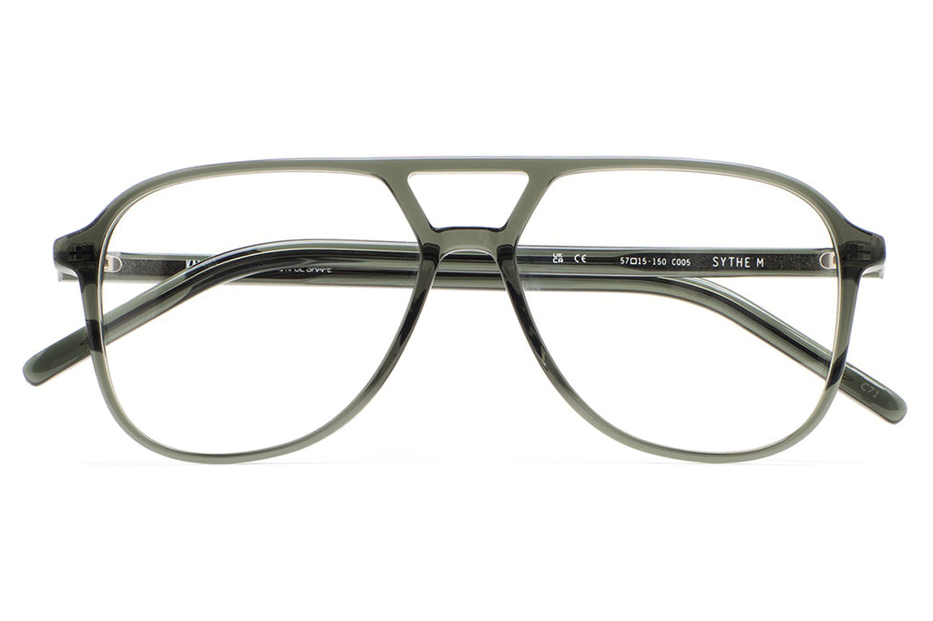Kaleos Eyehunters - Sythe M Eyeglasses Transparent Dark Olive Green