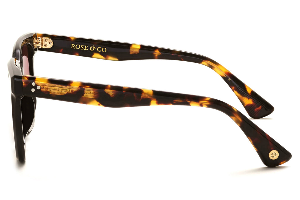 Rose & Co - A14 Sunglasses Black with Beech Gradient Lenses