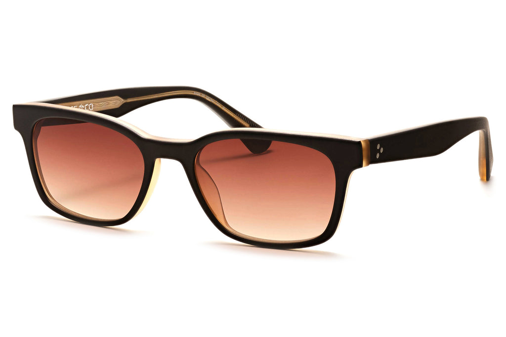 Rose & Co - A15 Sunglasses Matte Black with Beech Gradient Lenses