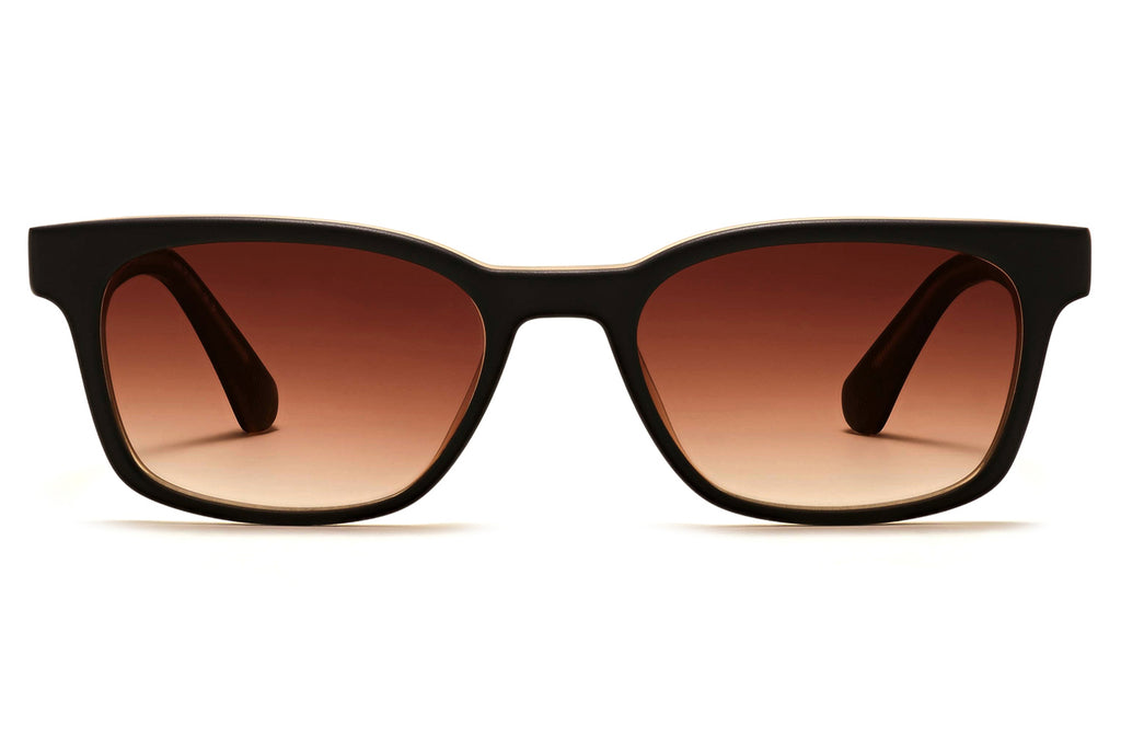 Rose & Co - A15 Sunglasses Matte Black with Beech Gradient Lenses
