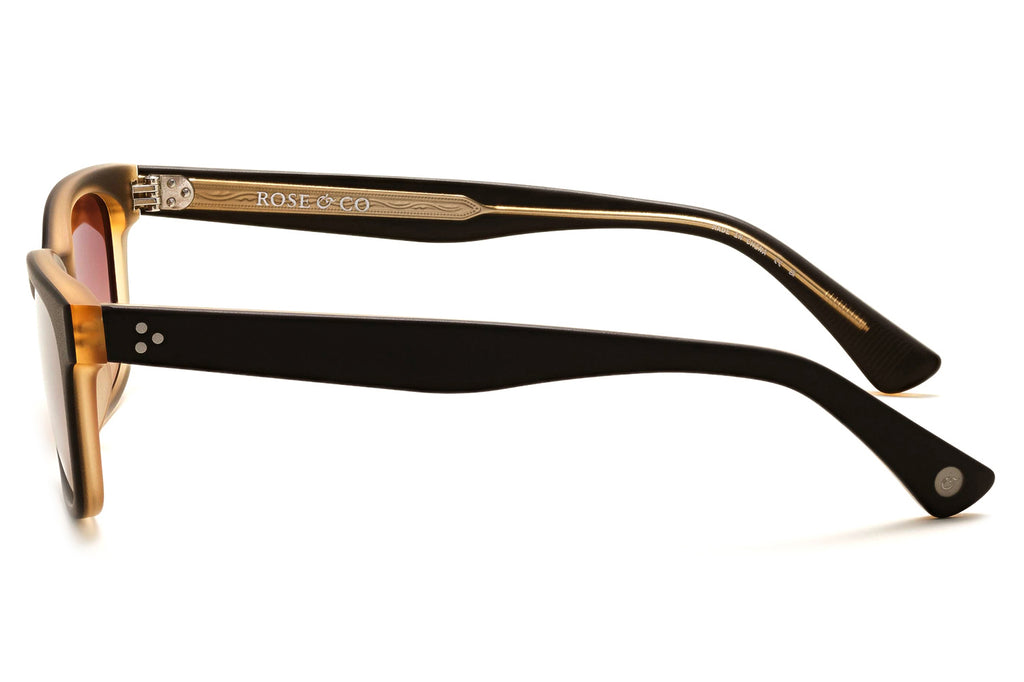Rose & Co - A15 Sunglasses Matte Black with Beech Gradient Lenses