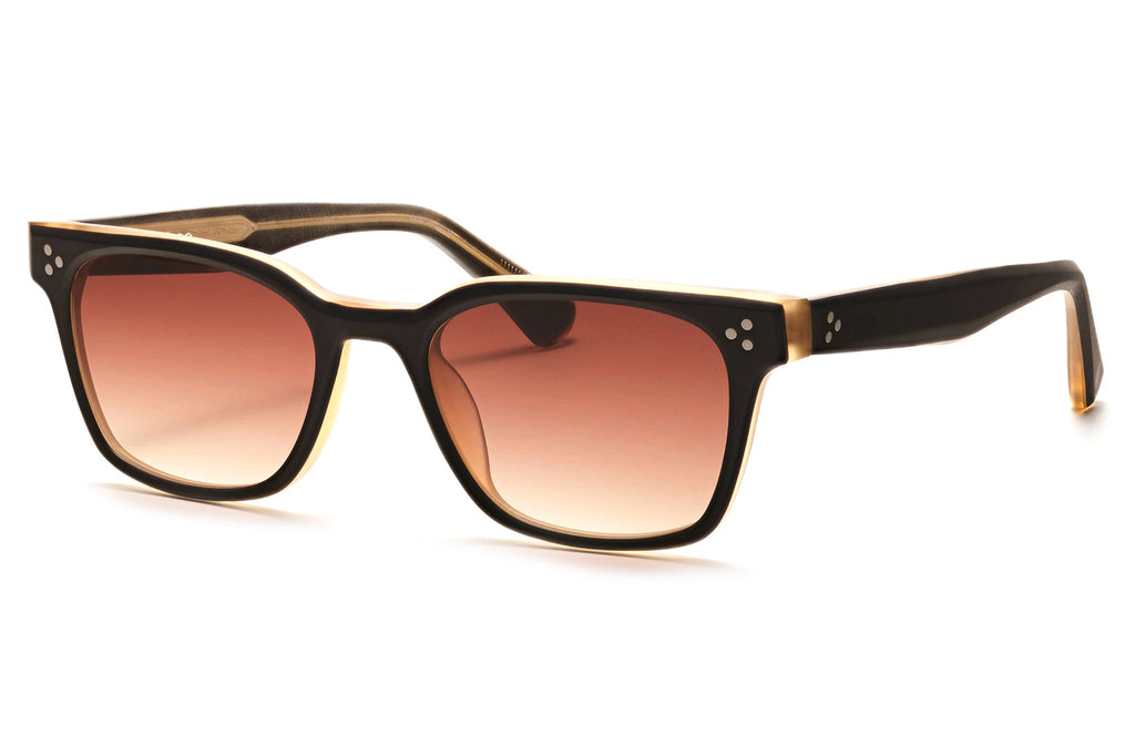 Rose & Co - A16 Sunglasses Matte Black with Beech Gradient Lenses
