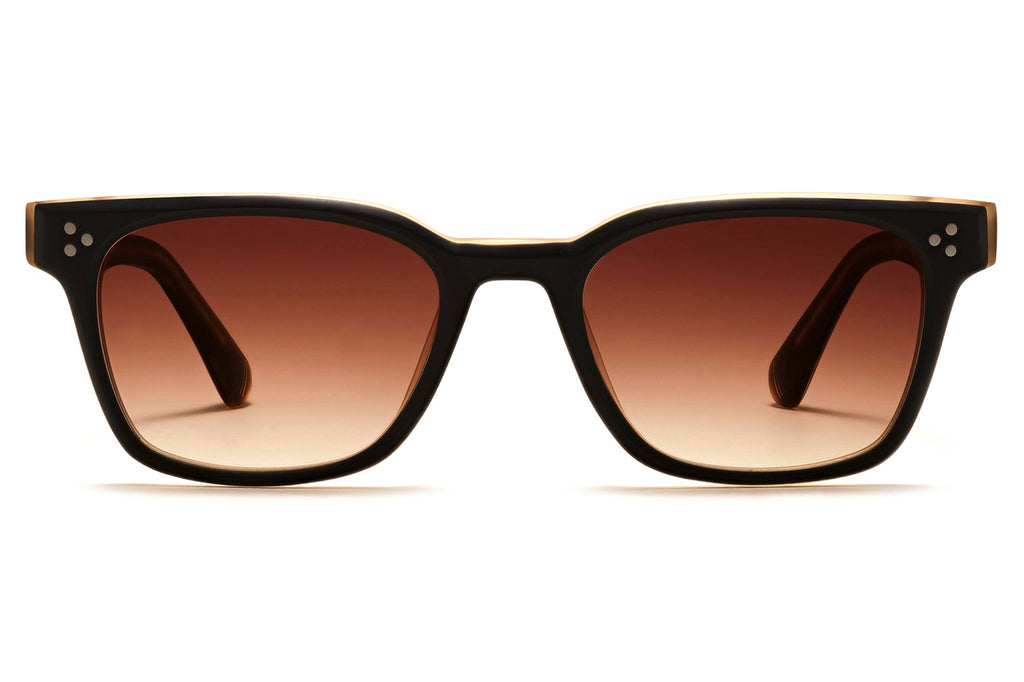 Rose & Co - A16 Sunglasses Matte Black with Beech Gradient Lenses