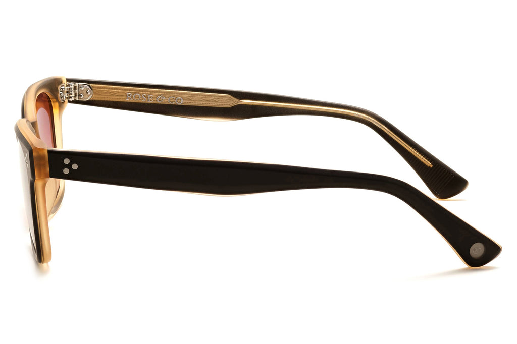 Rose & Co - A16 Sunglasses Matte Black with Beech Gradient Lenses