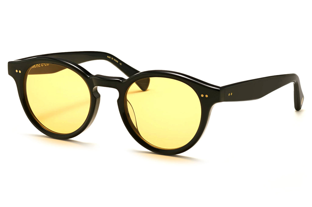 Rose & Co - A9 Sunglasses Pitch Black with Citrine Lenses
