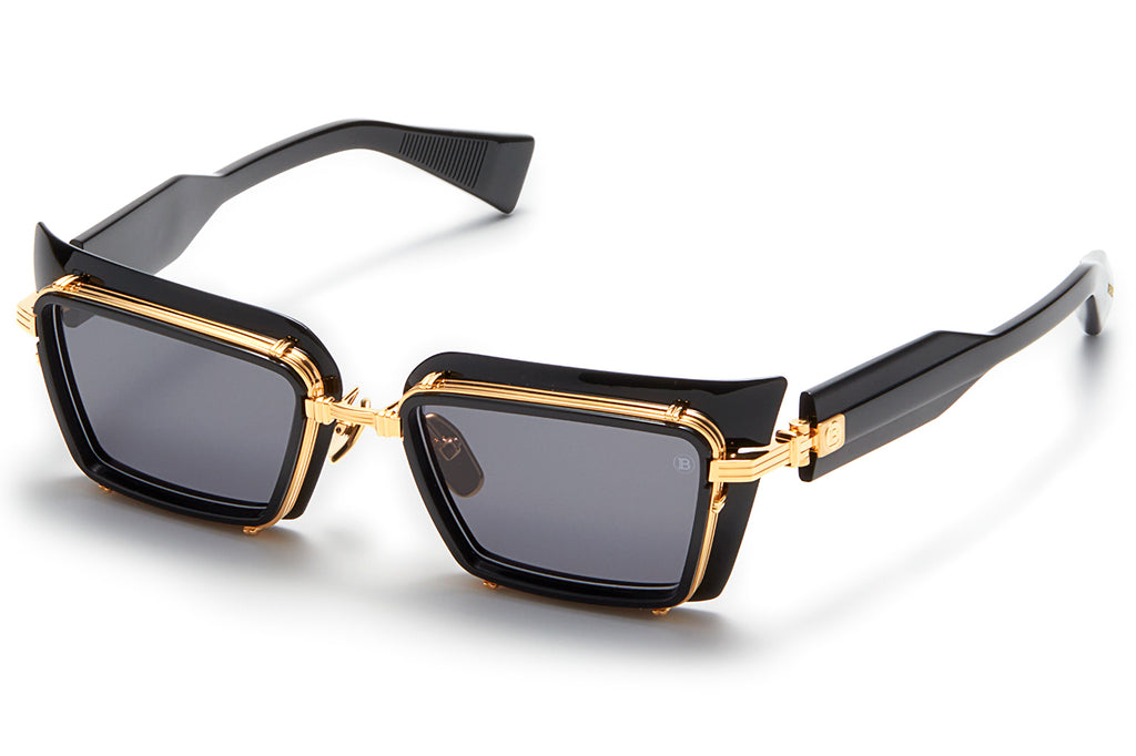 Balmain® Eyewear - Admirable Sunglasses Black & Gold with Dark Grey Lenses