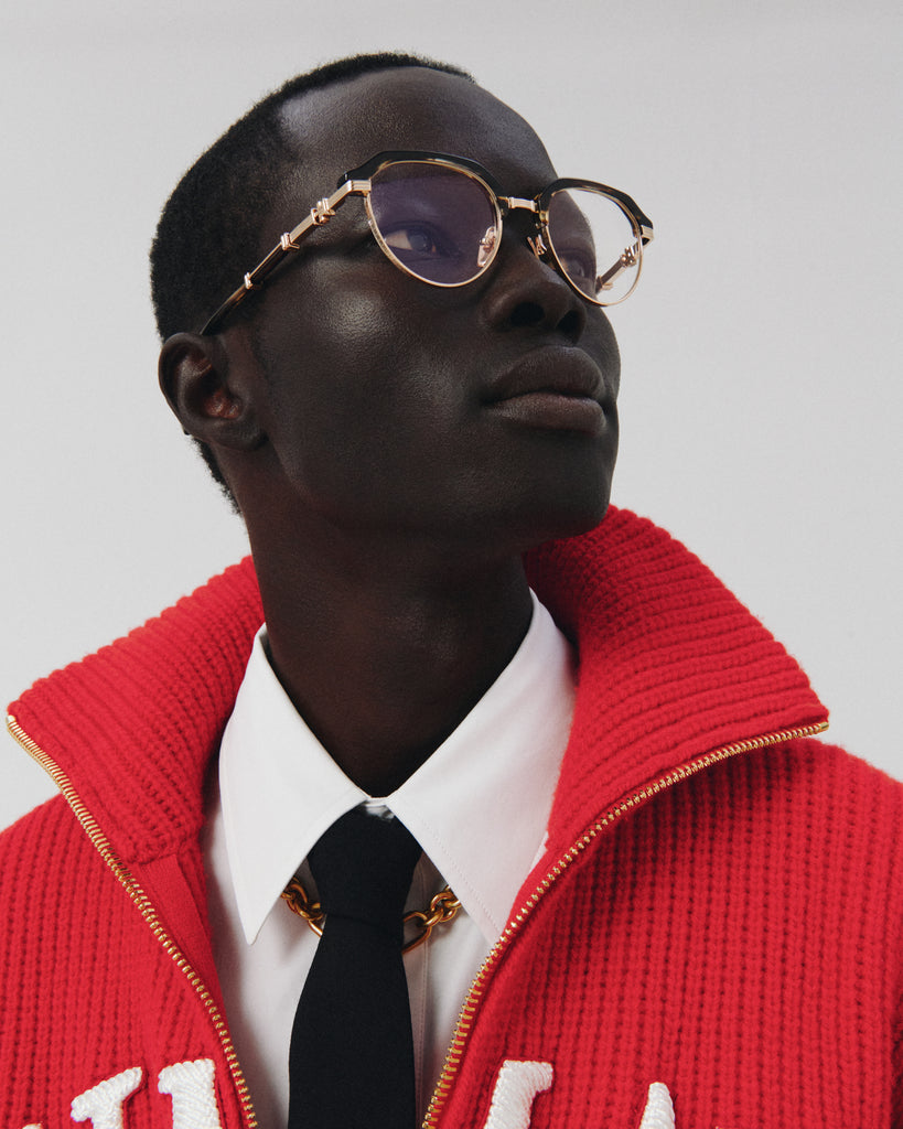 Balmain® Eyewear -Admiral-II Eyeglasses Dark Havana & Rose Gold