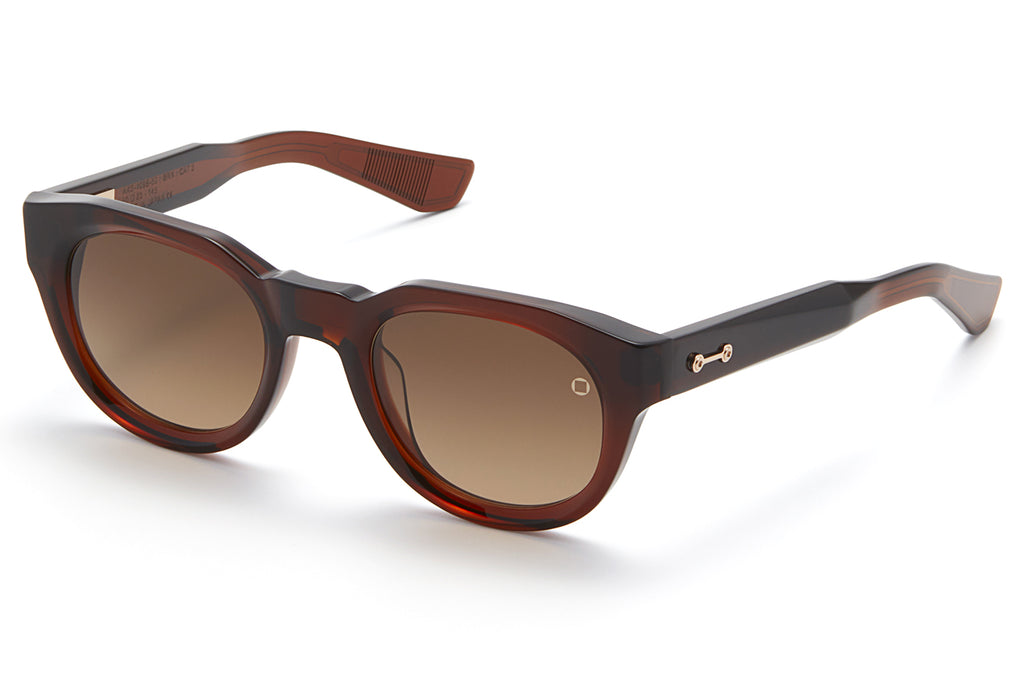 Akoni - Alpha Sunglasses Dark Brown Crystal & White Gold with Dark Brown Gradient Lenses