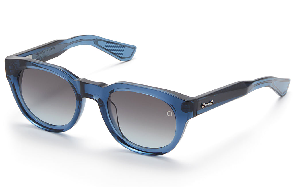 Akoni - Alpha Sunglasses Blue Crystal & Black Palladium with Dark Grey Gradient Lenses