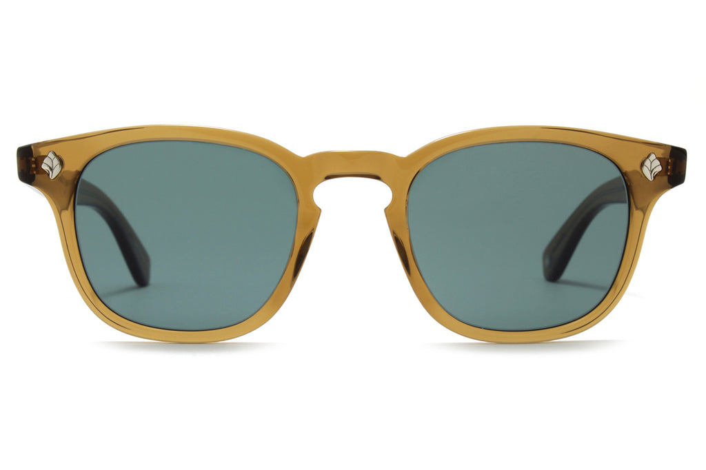 Garrett Leight - Ace Sunglasses Caramel with Semi-Flat Pure Blue Smoke Lenses