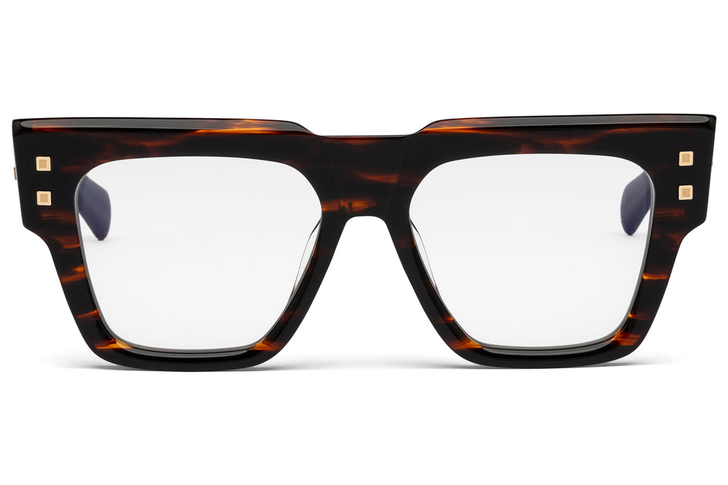 Balmain® Eyewear - B-Army Eyeglasses Brown Swirl & 12k Gold