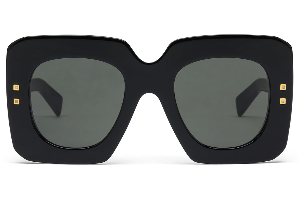 Balmain® Eyewear - B-Bold Sunglasses Black & 18k Gold with Dark Grey Lenses
