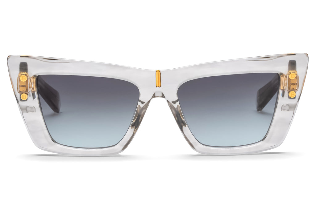 Balmain® Eyewear - B-Eye Sunglasses Crystal Grey & Gold with Grey Gradient Lenses