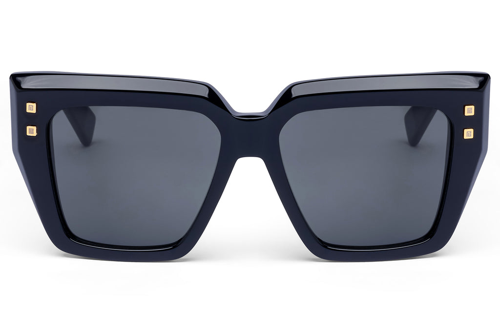 Balmain® Eyewear - B-Fame Sunglasses Black & 18k Gold with Dark Grey Lenses