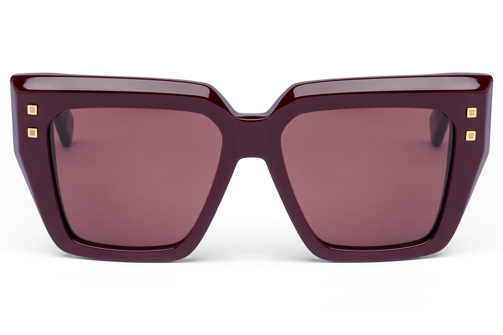 Balmain® Eyewear - B-Fame Sunglasses Bordeaux & 18k Gold with Dark Chocolate Lenses