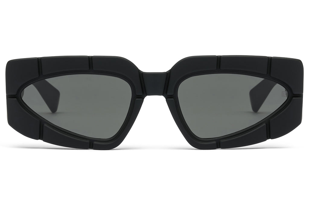 Balmain® Eyewear - B-Spirit Sunglasses Rubberized Black & 18k Gold with Dark Grey Lenses