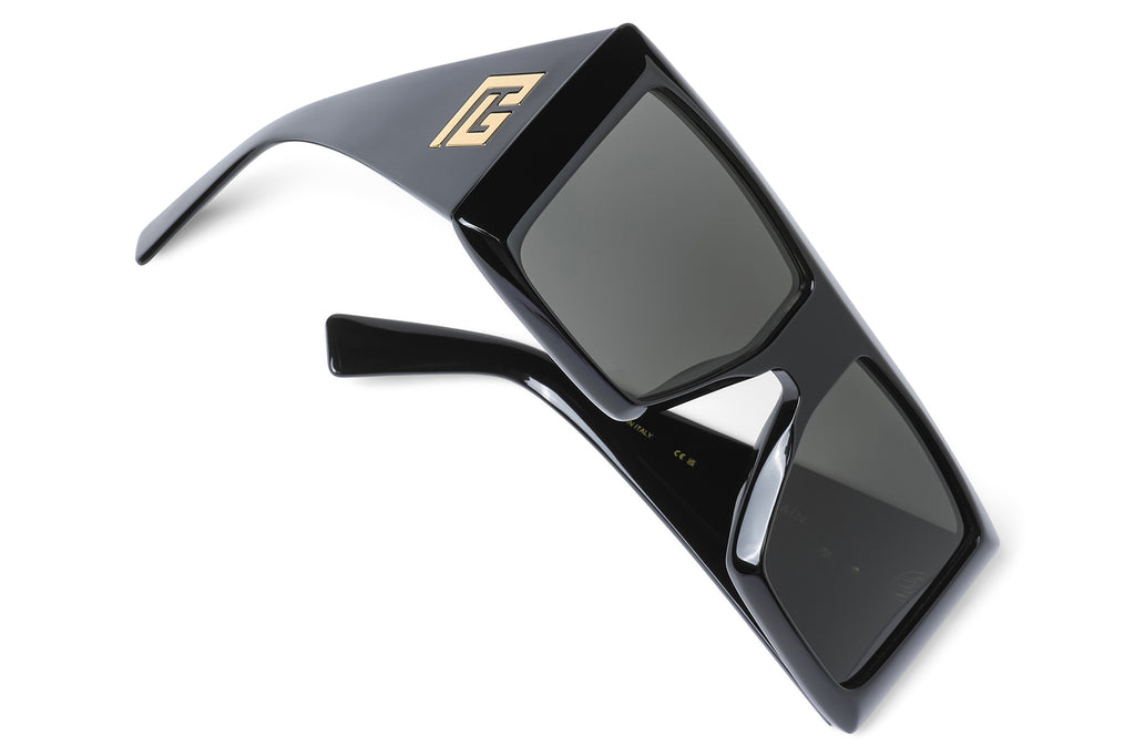 Balmain® Eyewear - B-Stage Sunglasses Black & 18k Gold with Dark Grey Lenses