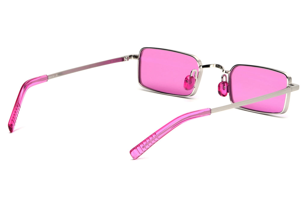 AKILA® Eyewear - Akila for the Beatles (B Side) Sunglasses Silver w/ Magenta Lenses