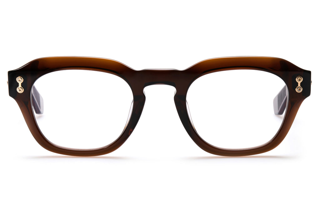 Akoni - Blaze Eyeglasses Crystal Dark Brown & 12K Gold Brushed