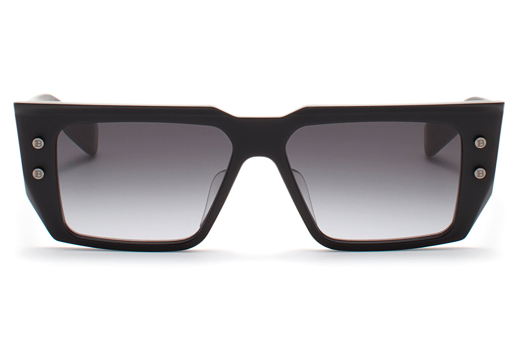 Balmain® Eyewear - B-VI Sunglasses Matte Black & Black Rhodium with Dark Grey Gradient Lenses