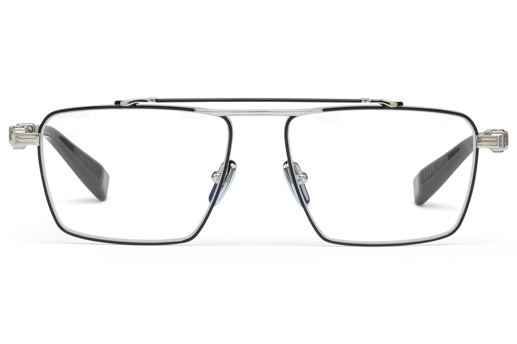 Balmain® Eyewear - Brigade VI Eyeglasses Silver w/ Black Enamel & Black