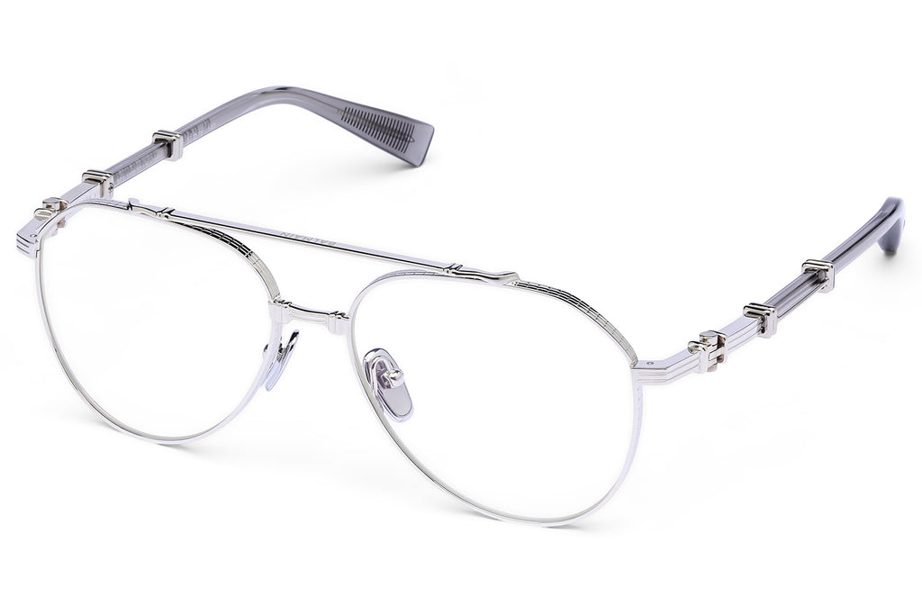 Balmain® Eyewear - Brigade VII Eyeglasses Crystal Grey & Silver