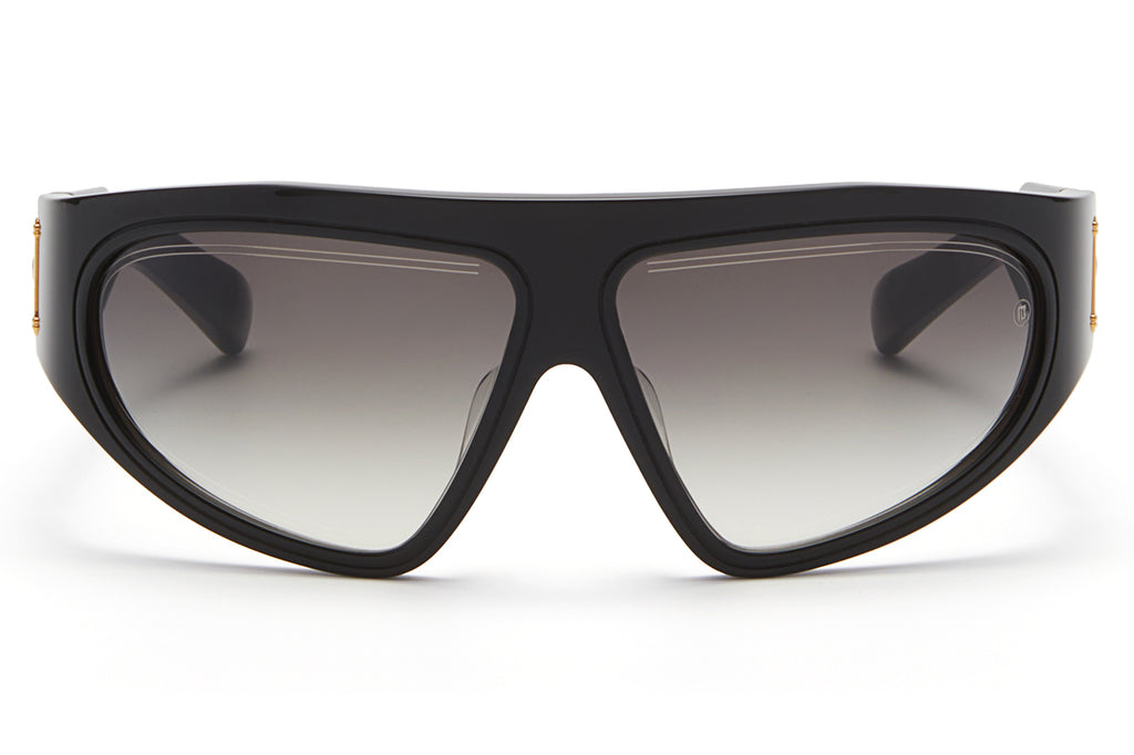 Balmain® Eyewear - B-Escape Sunglasses Black Crystal & Gold with Dark Grey Gradient Lenses