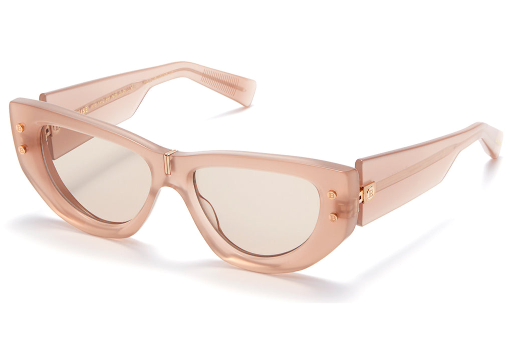 Balmain® Eyewear - B-Muse Sunglasses Cloudy Nude & White Gold with Medium Brown Lenses