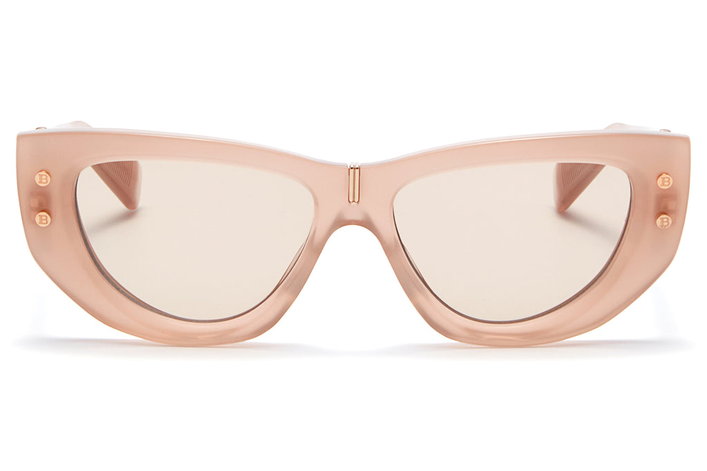 Balmain® Eyewear - B-Muse Sunglasses Cloudy Nude & White Gold with Medium Brown Lenses
