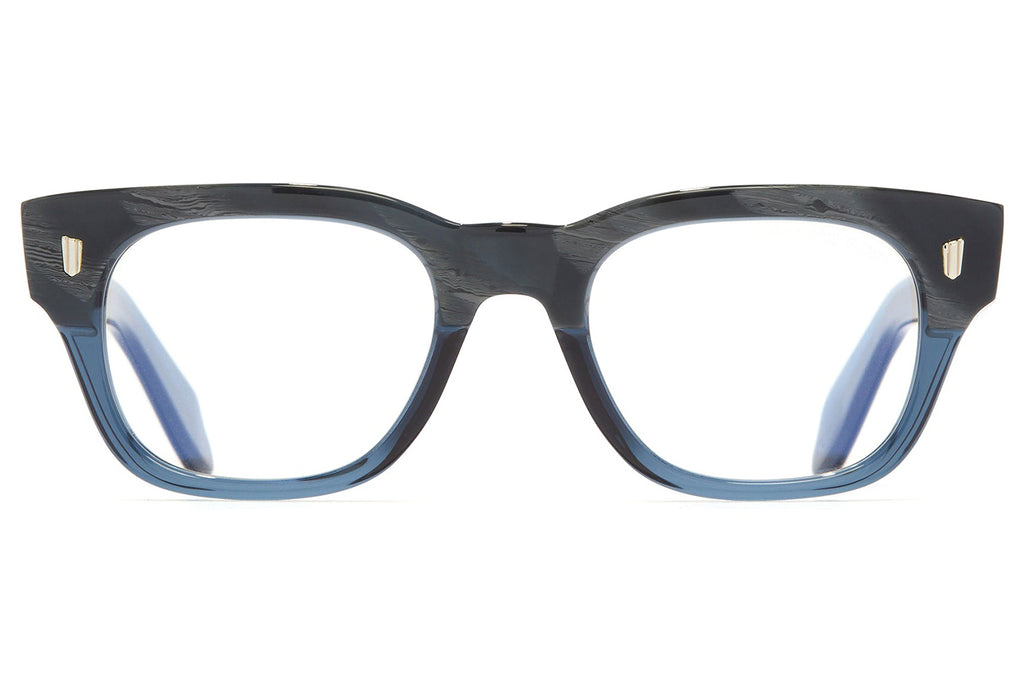 Cutler & Gross - 1421 Eyeglasses Grey Horn on Blue