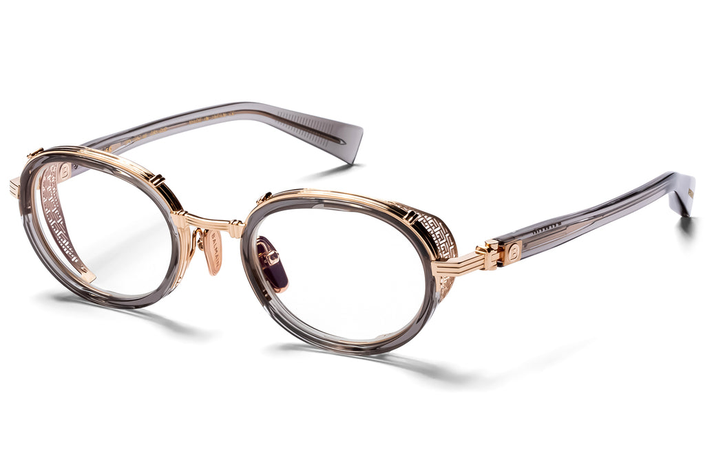 Balmain® Eyewear - Chevalier Eyeglasses Crystal Grey & White Gold