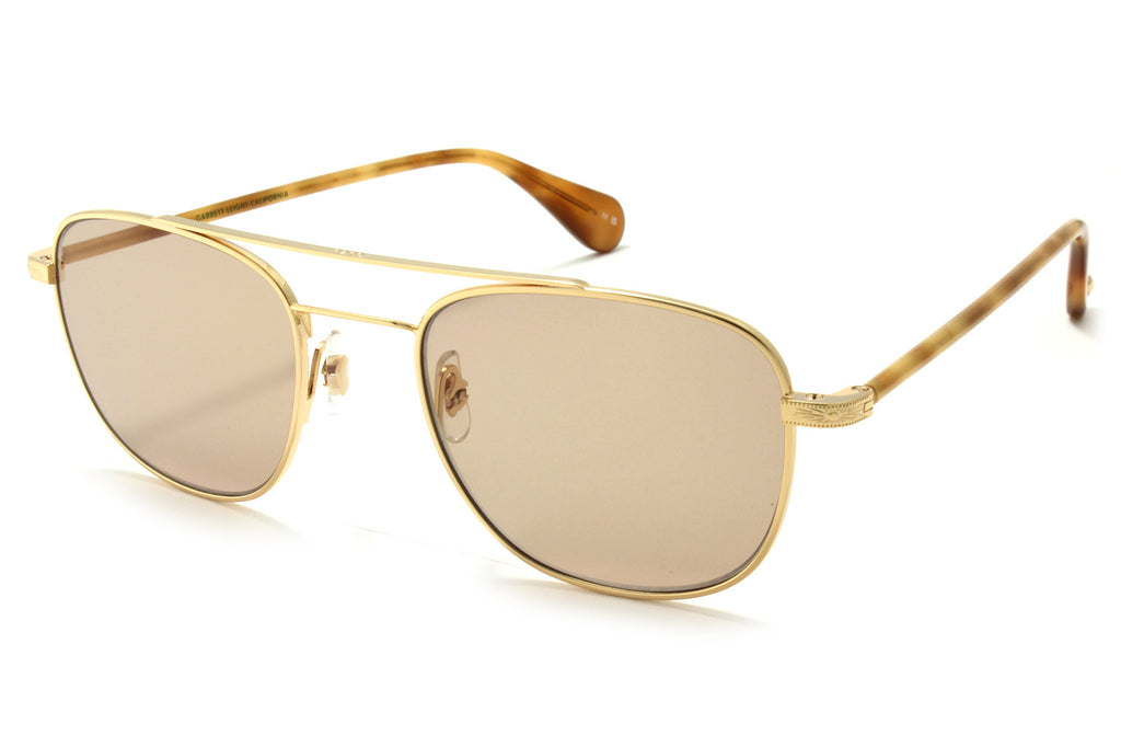 Garrett Leight - Clubhouse II Sunglasses Gold-Ember Tortoise with Clay Lenses