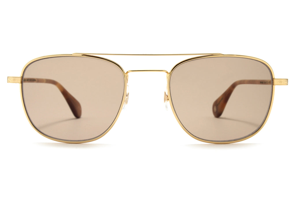 Garrett Leight - Clubhouse II Sunglasses Gold-Ember Tortoise with Clay Lenses