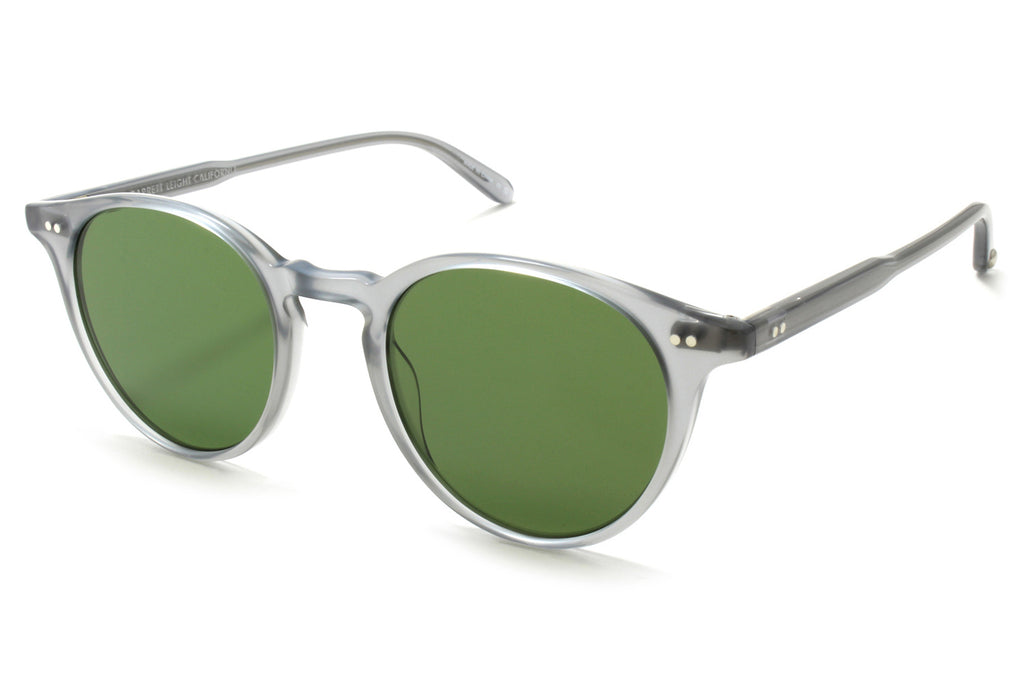 Garrett Leight - Clune Sunglasses Celestite with Semi-Flat Pure Green Lenses
