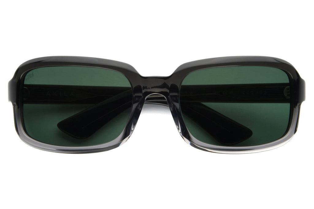 AKILA® Eyewear - Cosmos Sunglasses Grey Gradient w/ Green Lenses