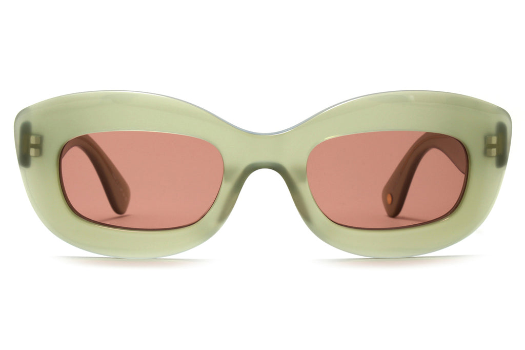 Garrett Leight - Dolores Sunglasses Sea Glass with Bordeaux Lenses