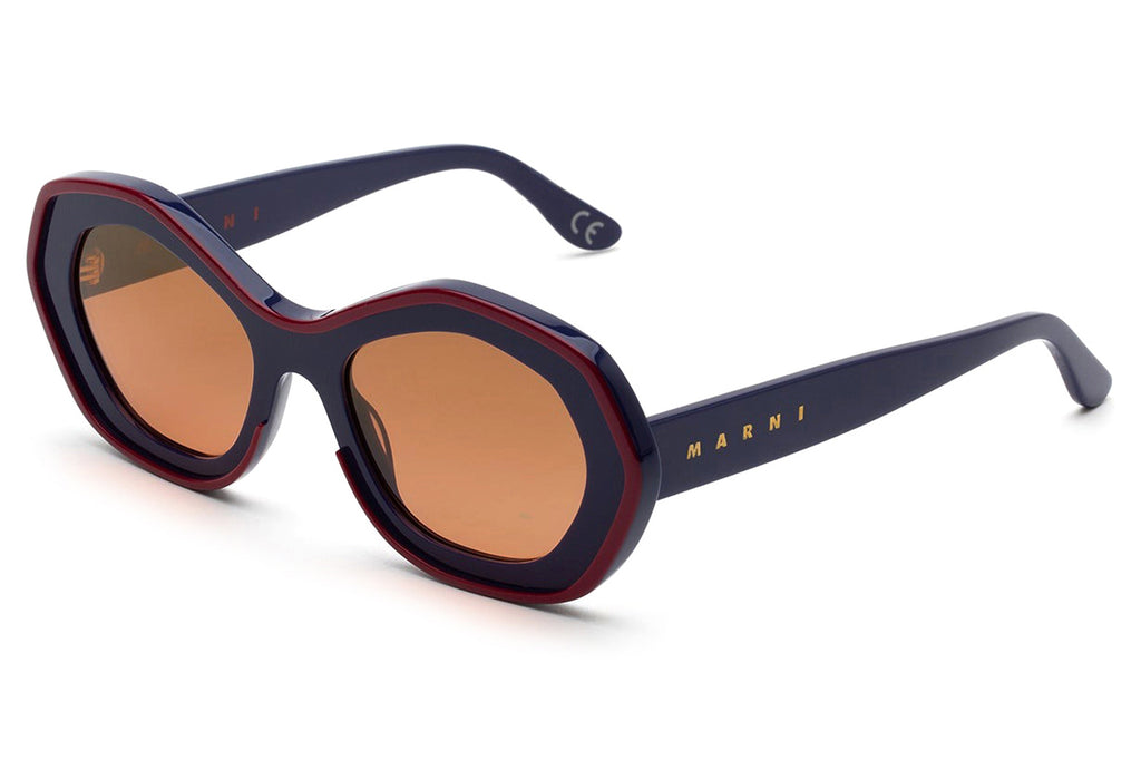 Marni® - Ulawun Vulcano Sunglasses Blue/Burgundy