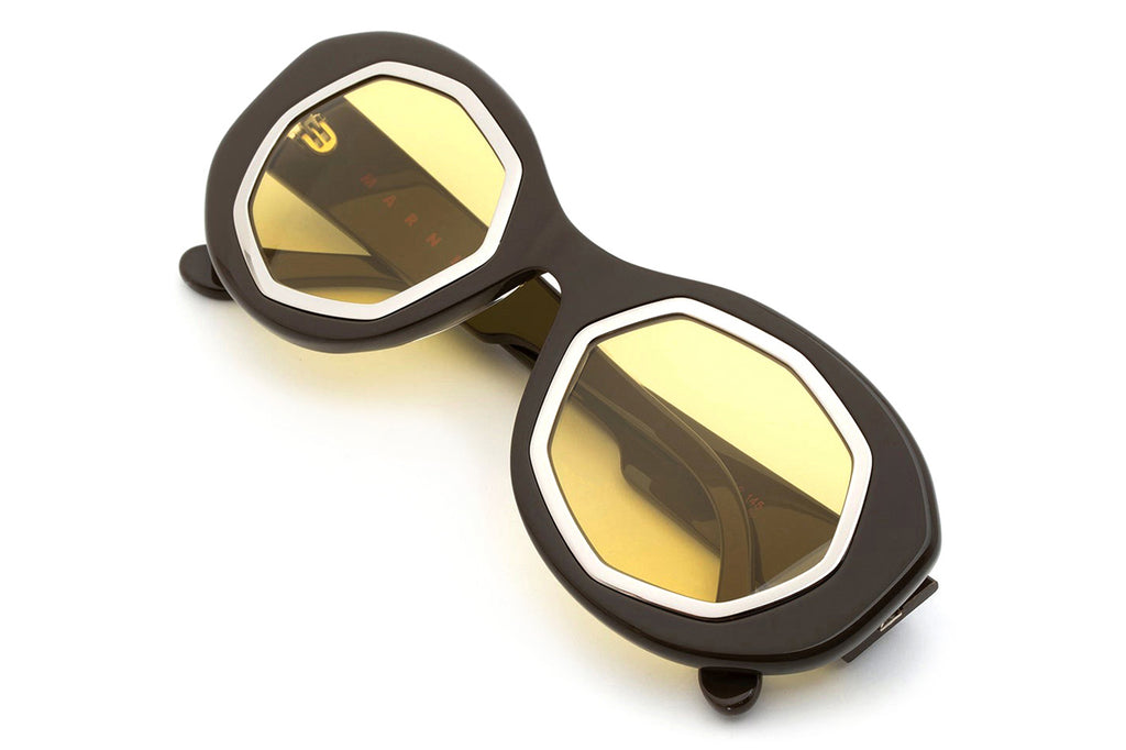 Marni® - Mount Bromo Sunglasses Brown/Silver