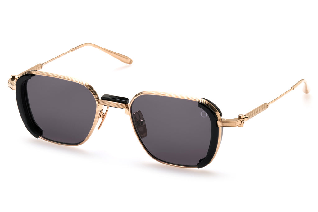 Akoni - Eclipse Sunglasses Black & Brushed 12k Gold with Dark Grey Lenses