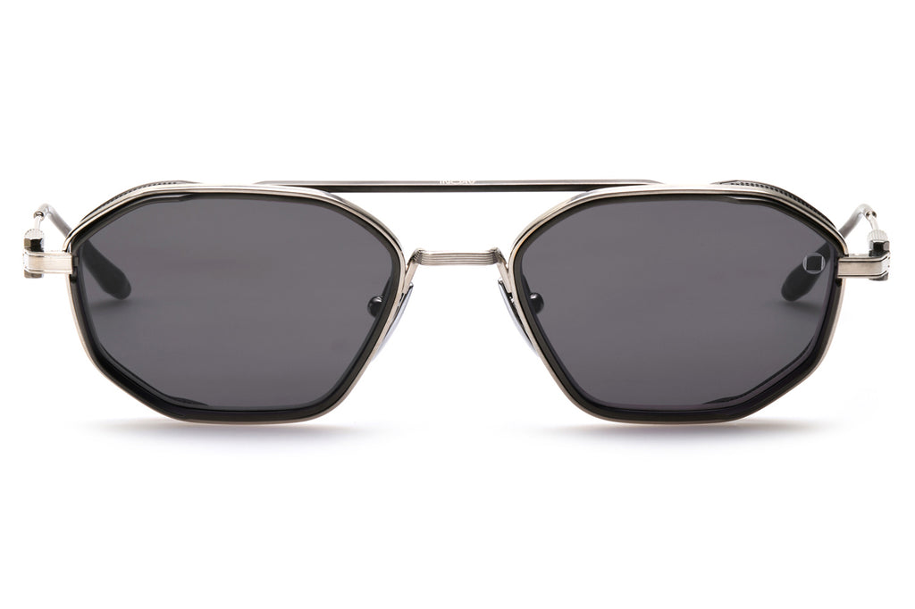 Akoni - Eris-Two Sunglasses Brushed Silver & Brushed Black Rhodium with Dark Grey Lenses