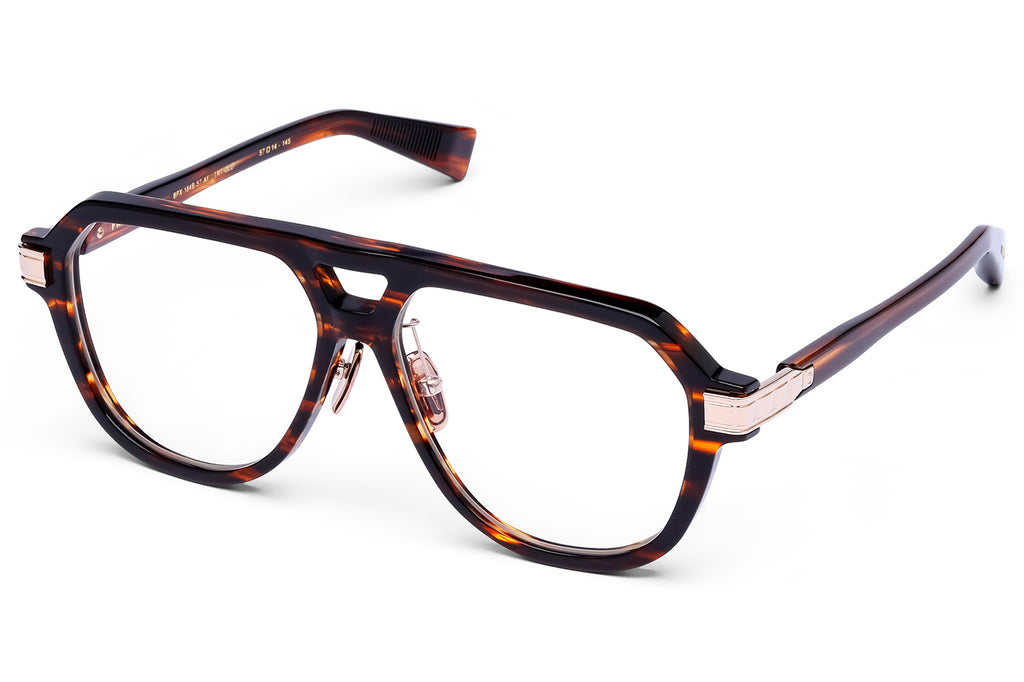 Balmain® Eyewear - Françoise II Eyeglasses Brown Swirl & 12k Gold