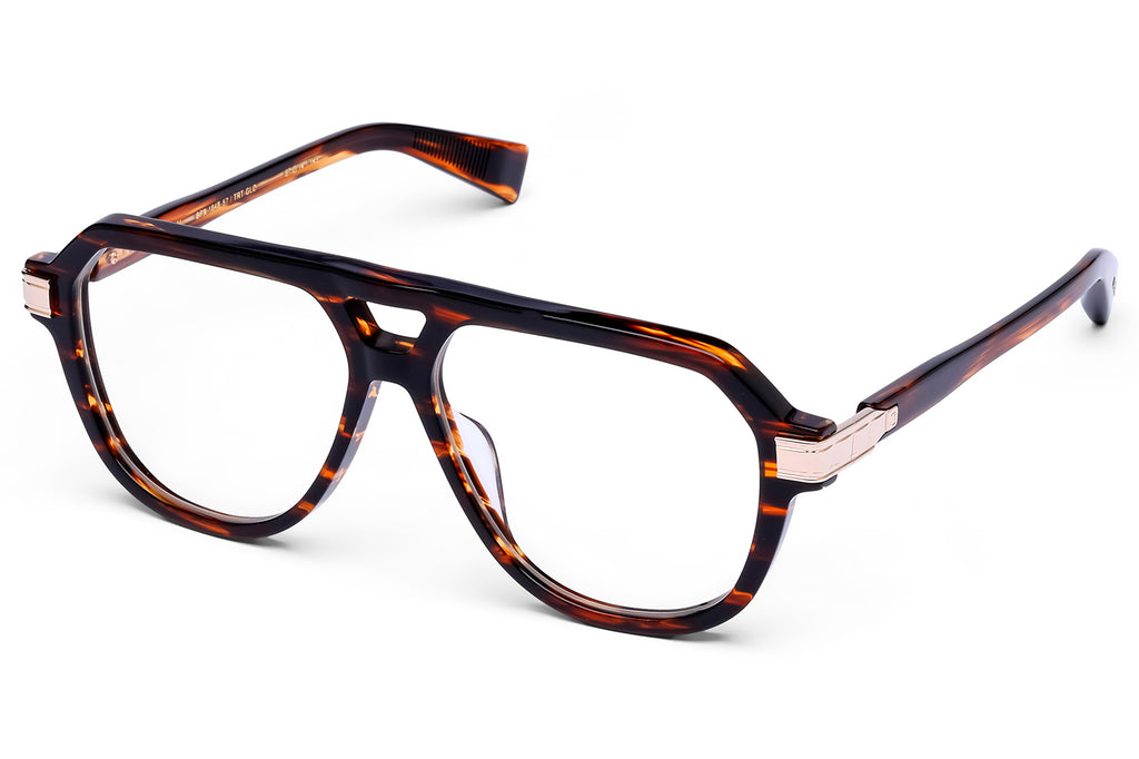 Balmain® Eyewear - Françoise II Eyeglasses Brown Swirl & 12k Gold