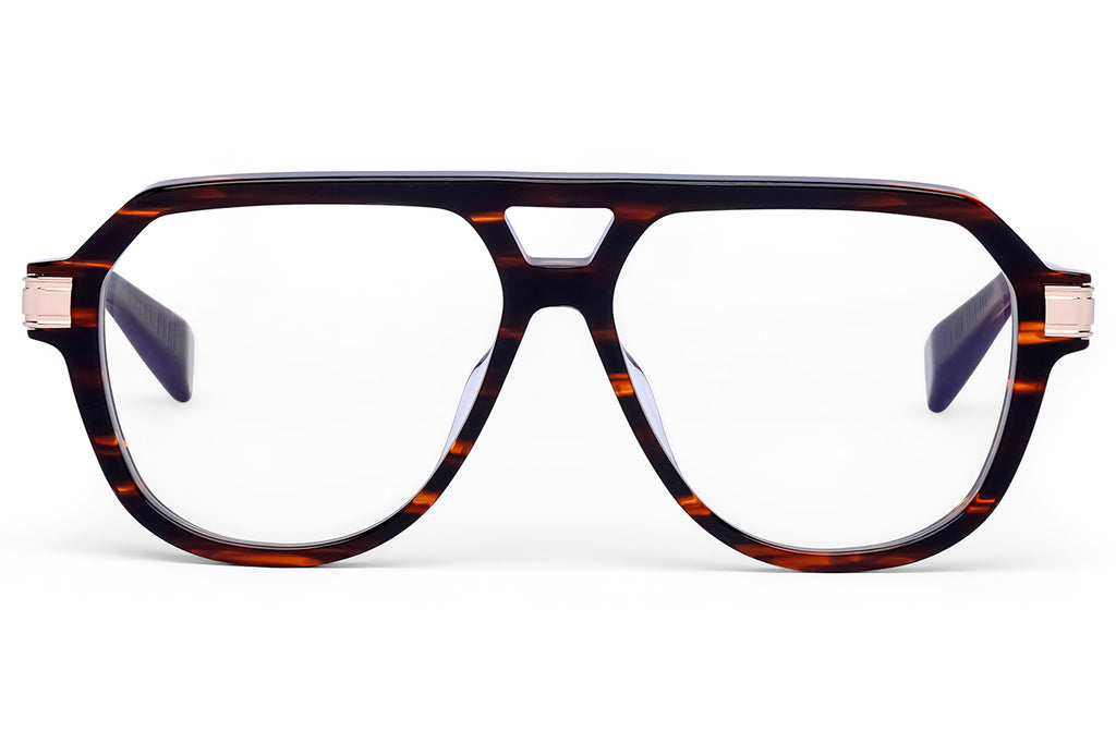 Balmain® Eyewear - Françoise II Eyeglasses Brown Swirl & 12k Gold