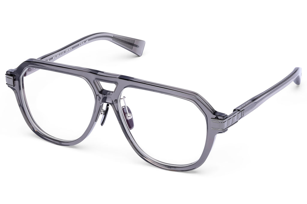Balmain® Eyewear - Françoise II Eyeglasses Crystal Grey & Shiny Black Rhodium