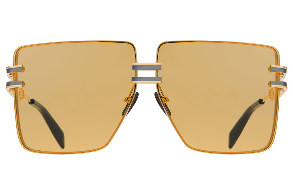 Balmain® Eyewear - Gendarme Sunglasses Gold & Black Rhodium with Amber AR Lenses