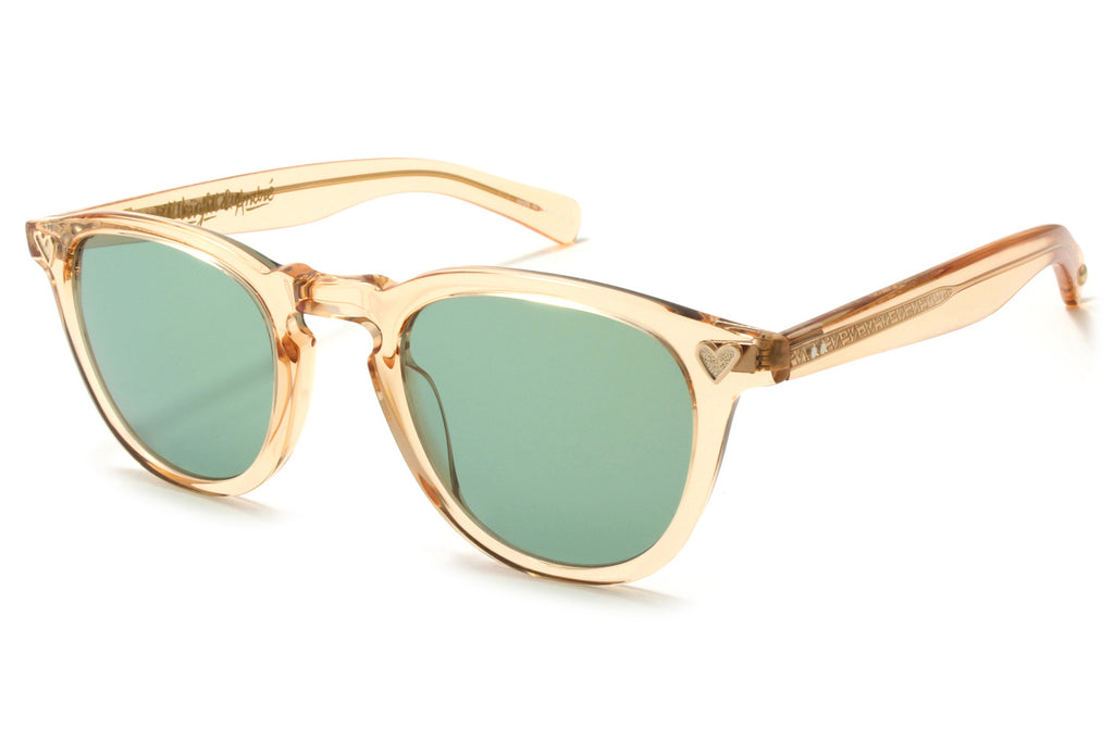 Garrett Leight - GLCO x André Saraiva Sunglasses Pink Crystal with Veridian Lenses