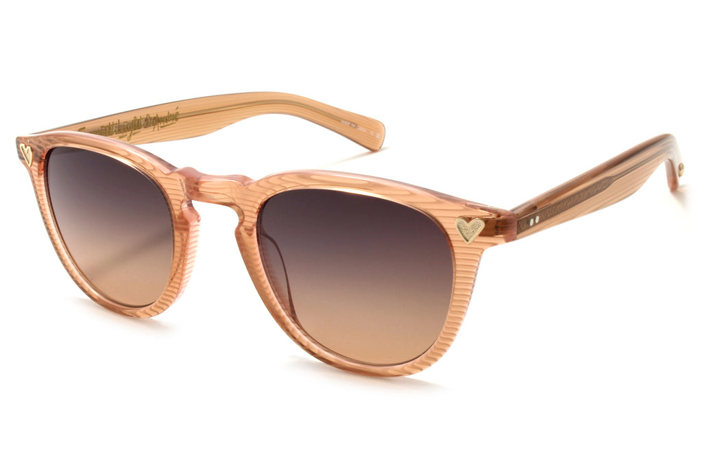 Garrett Leight - GLCO x André Saraiva Sunglasses Pink Stripes with New Gradient Lenses