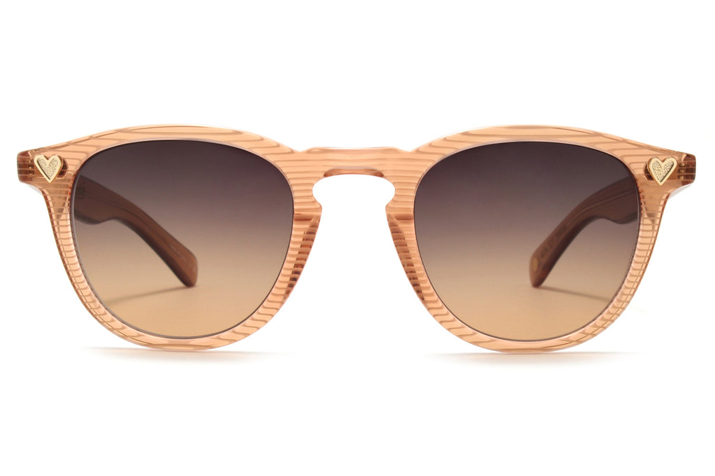 Garrett Leight - GLCO x André Saraiva Sunglasses Pink Stripes with New Gradient Lenses