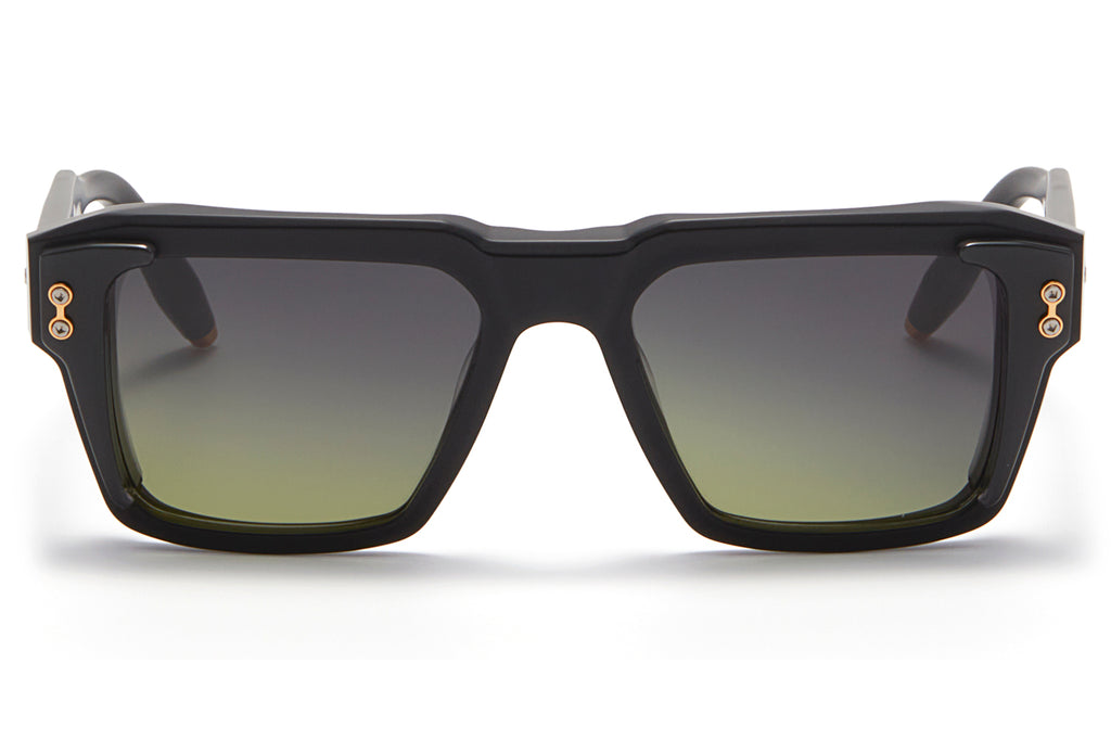 Akoni - Hercules Sunglasses Matte Black - Crystal Black with Dark Grey to Dark Olive Lenses