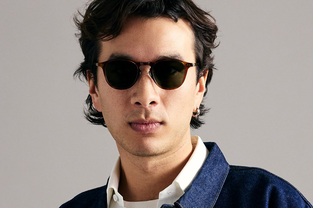 Garrett Leight - Hampton J Sunglasses Tortoishelly with Pure G15 Lenses